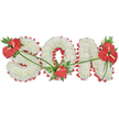 Displayed against a clean white background, this image shows a heartfelt floral tribute spelling SON in bold, three-dimensional capital letters, each one carefully formed from a dense covering of white chrysanthemums. The tightly packed blooms create a smooth, soft surface, their neat petals suggesting quiet peace and purity, as though a blanket of gentle white has been laid over each letter. Along the outer and inner edges, a vivid red satin ribbon runs in a scalloped border, its subtle shine catching the light and sharply defining the shape of the 'S', 'O', and 'N'. The contrast between the crisp white flowers and the deep red trim gives the arrangement a striking yet dignified presence. Three expressive clusters of red anthuriums bring warmth and emotion: a prominent group with rich green leaves and delicate ferns lies on the upper left of the 'S', a single bloom is set thoughtfully at the lower curve of the 'O', and a larger, more detailed cluster decorates the upper right of the 'N'. Each anthurium's glossy, heart-shaped spathe and strong central spadix stands out clearly against the white petals. Fine green leaves or stems sweep across the letters, connecting the red focal points and infusing the design with gentle movement. The tribute feels as if it has been arranged with great care by a local Canonbury florist, perhaps for a quiet service near Canonbury Square or along St Paul's Road, offering a deeply personal expression of love and remembrance for a treasured son.